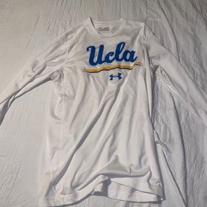 White UCLA long sleeve athletic shirt